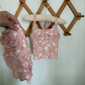 Rachel Zoe Pink Floral Kids Matching Set